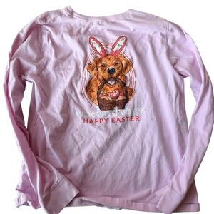 Vineyard Vines Kids Light Pink Easter Long Sleeve Tee